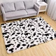 Faux Fur Rugs Fake Cowhide Carpet Fluffy Shaggy Rugs for Living Room Memory Foam Area Rugs